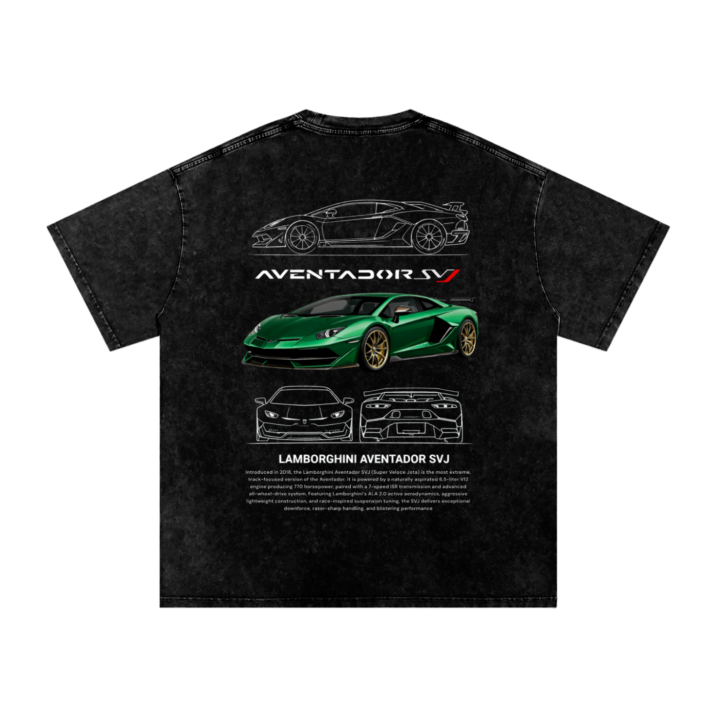 Lamborghini Aventador SVJ Oversized Cotton T-Shirt