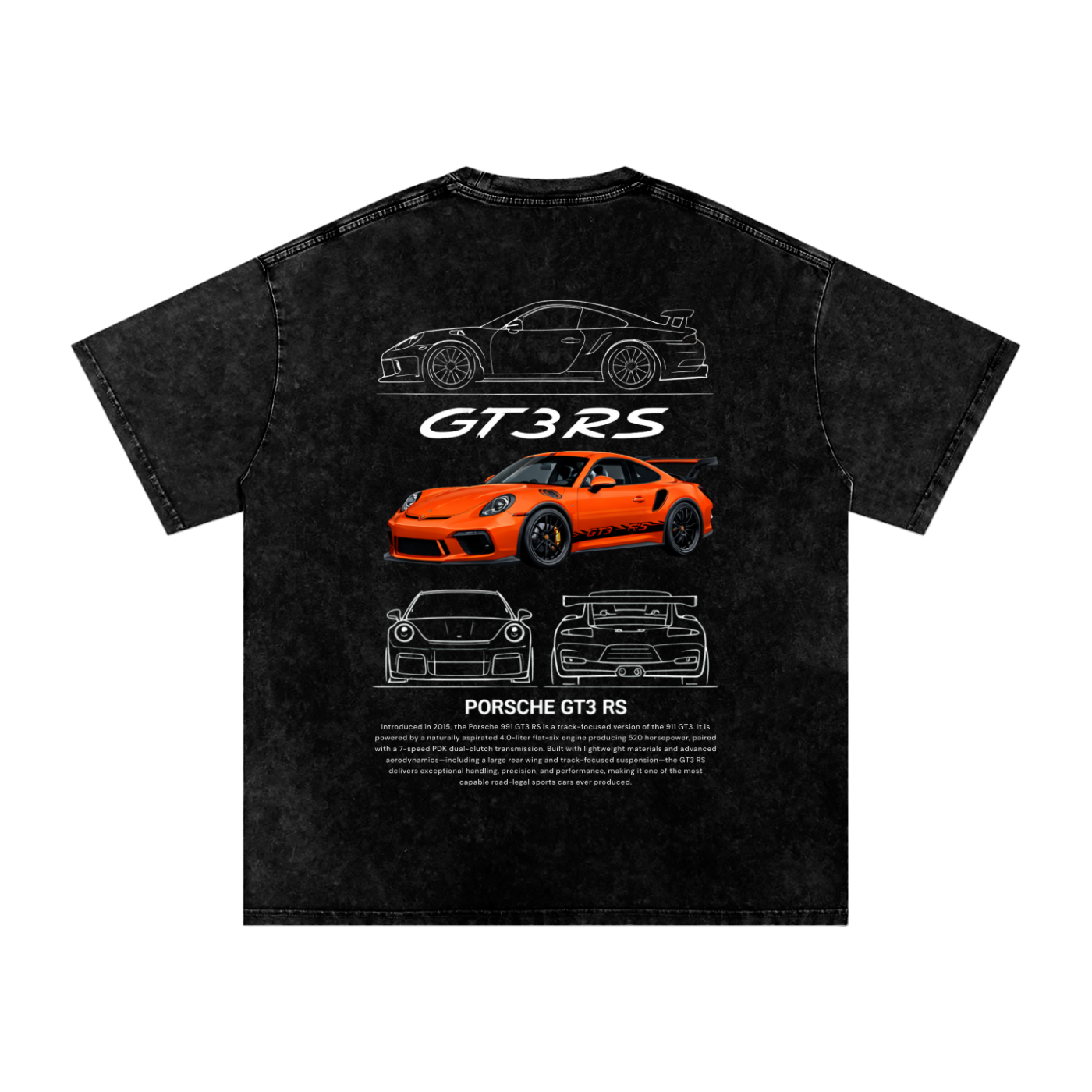 Porsche 911 GT3 RS Oversized Cotton T-Shirt
