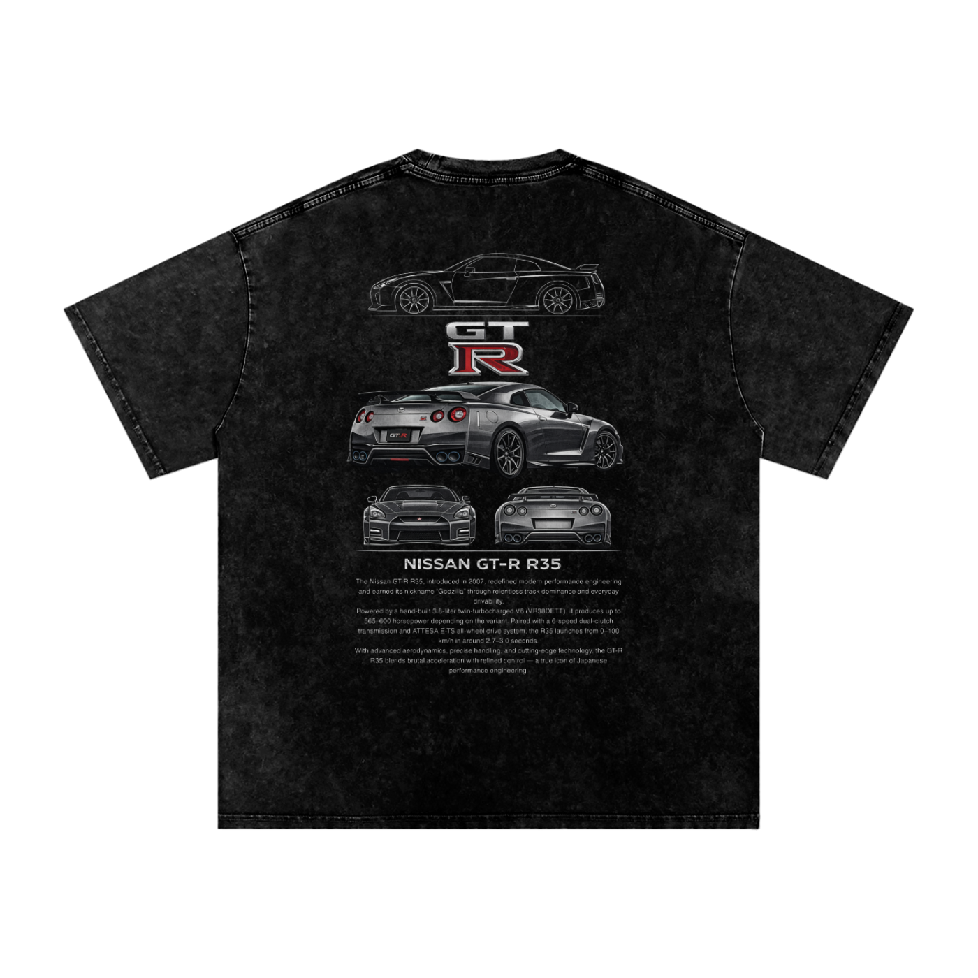 Nissan GT-R R35 Oversized Cotton T-Shirt